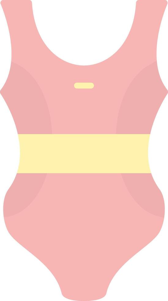 traje de baño plano ligero icono vector
