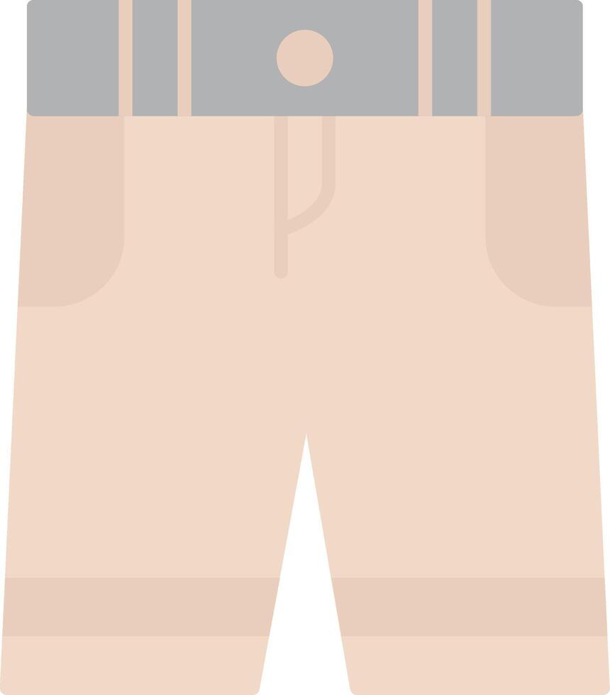 pantalones cortos plano ligero icono vector