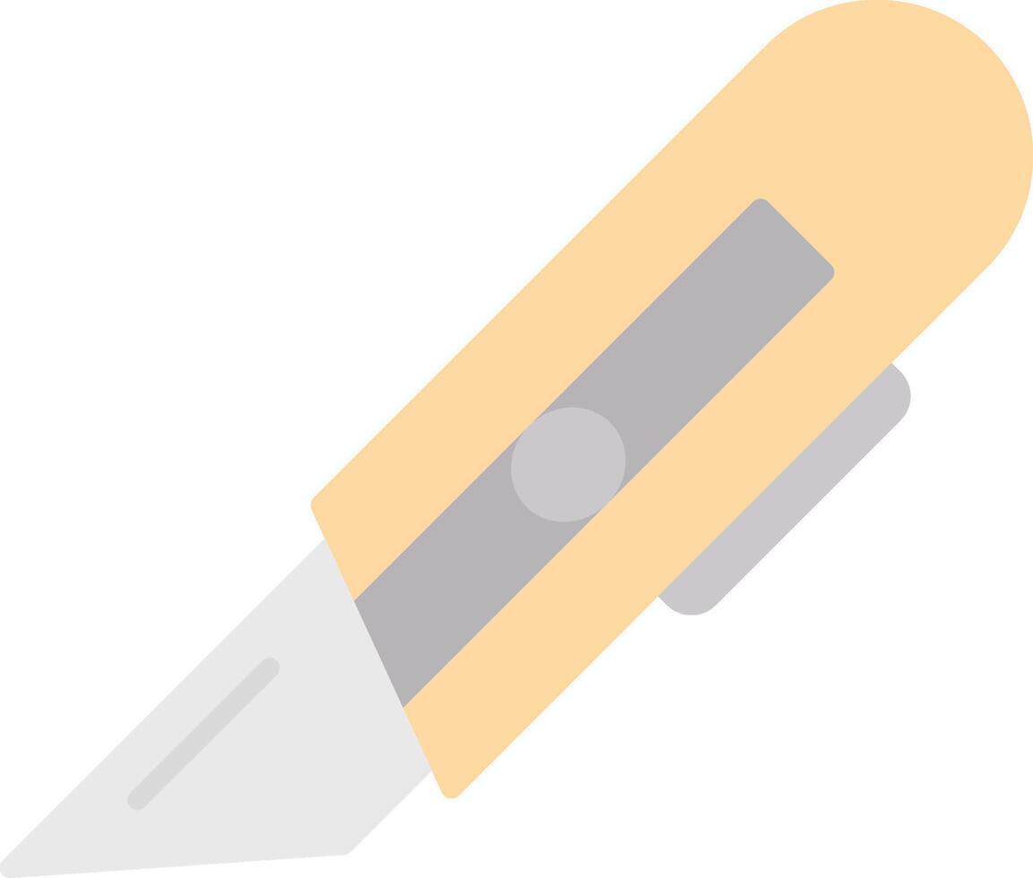 Utility Knife Flat Light Icon vector