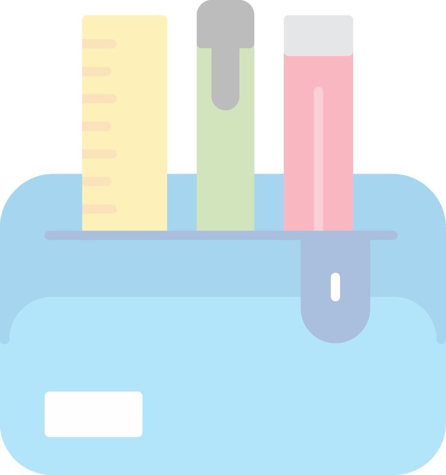 Pencil Case Flat Light Icon vector