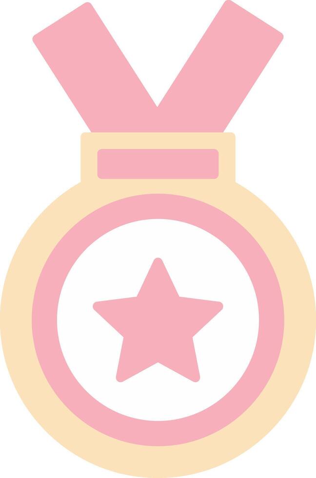 Medal Flat Light Icon vector