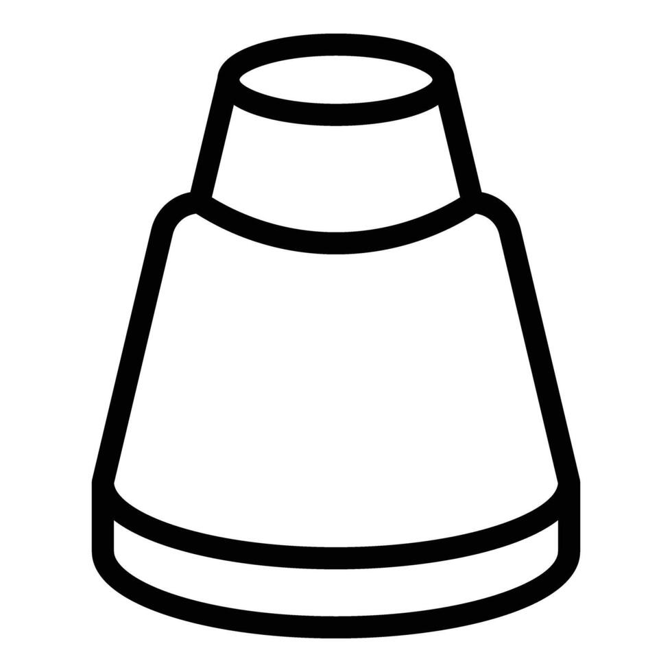 Nozzle cone icon outline vector. Cream cake decoration vector