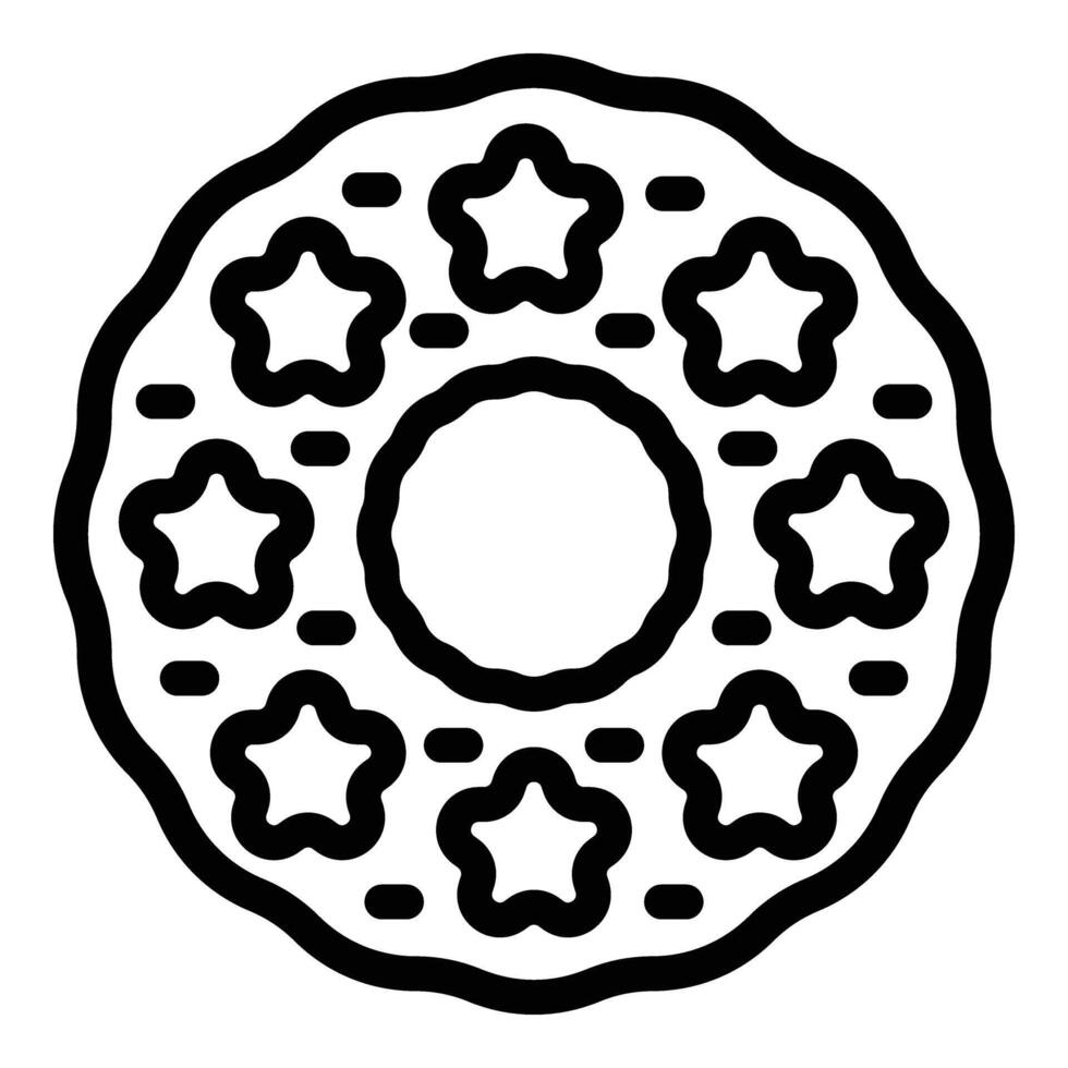 Cream nozzle star icon outline vector. Confection slender vector