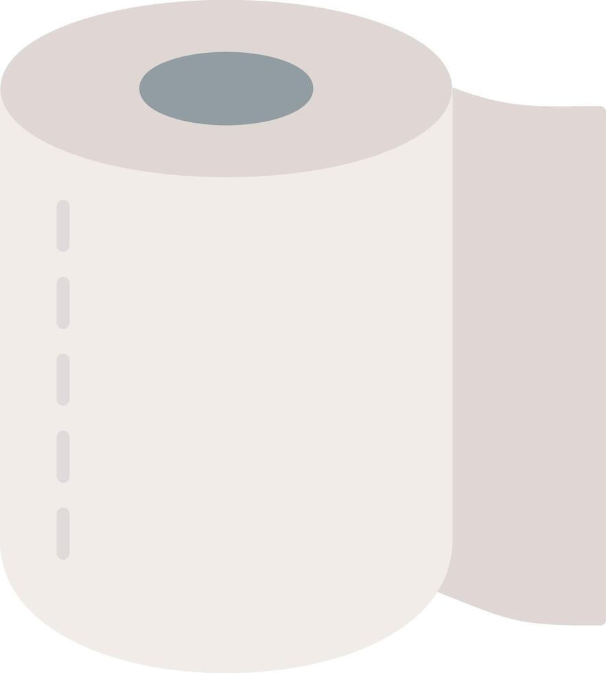 Toilet Roll Flat Light Icon vector