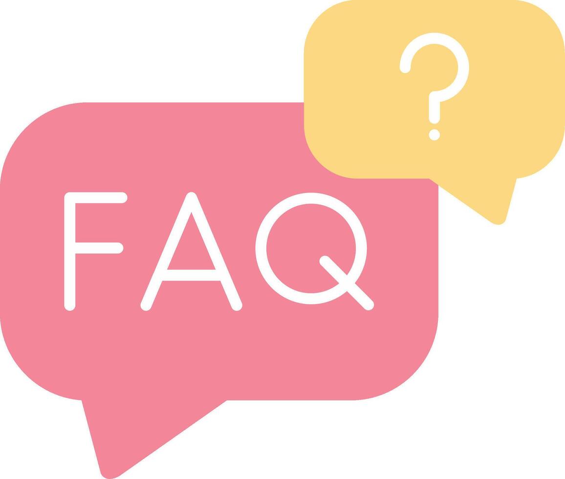 Faq Flat Light Icon vector