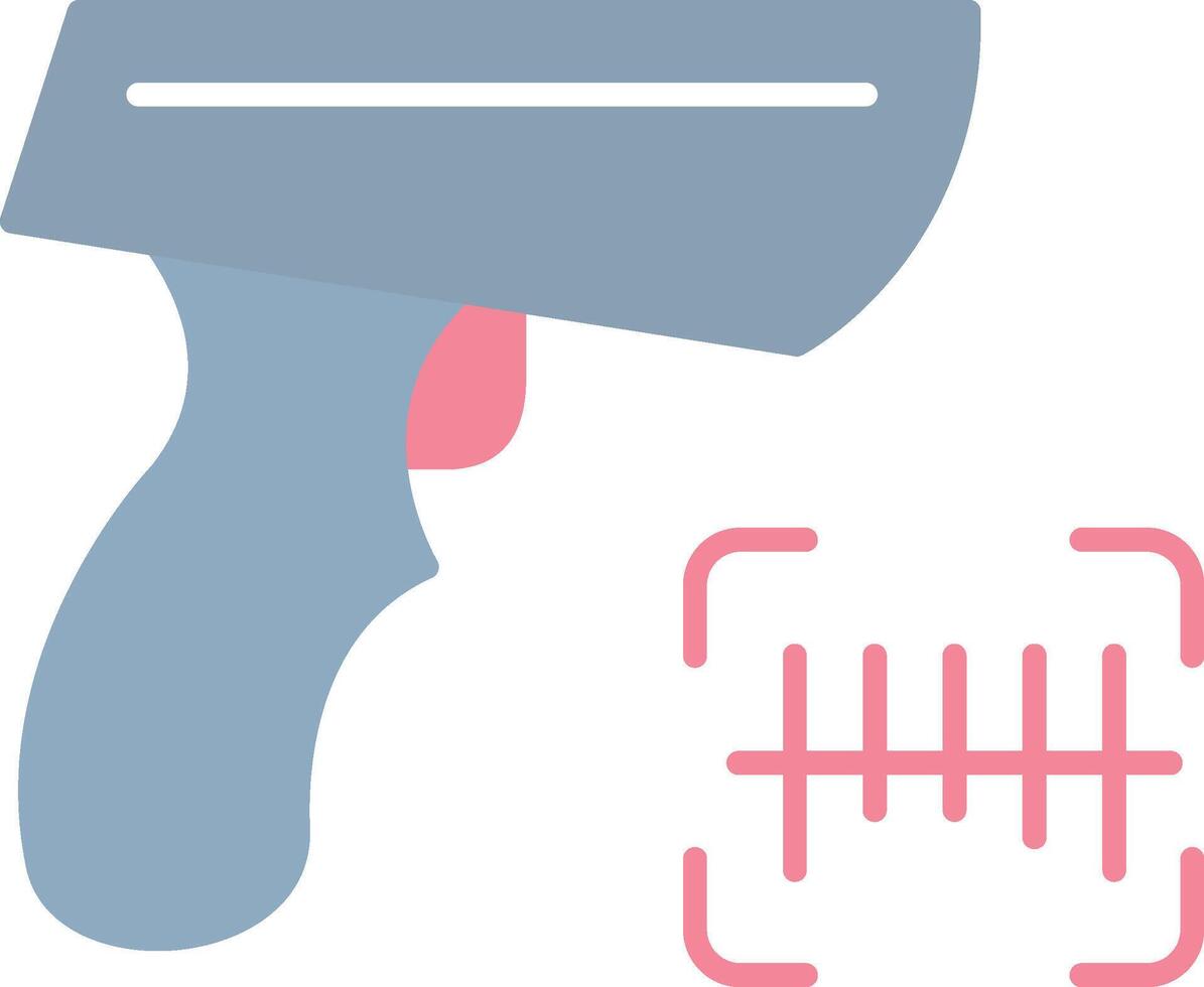 Barcode Scanner Flat Light Icon vector