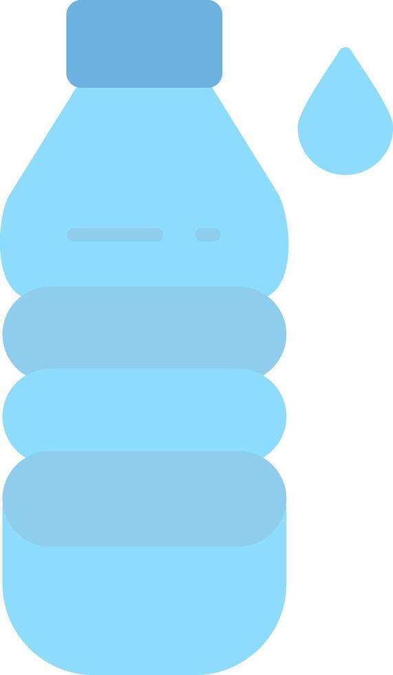 Water Bottle Flat Light Icon vector