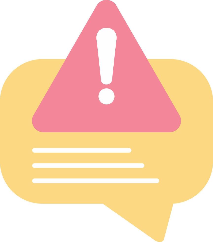 Error Message Flat Light Icon vector