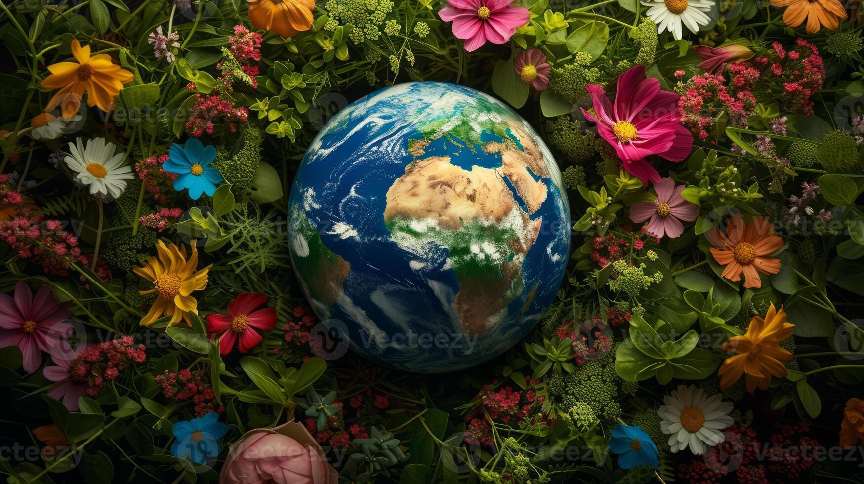 AI generated The rich biodiversity of our planet with striking images of flora. Ecosystems emphasize the importance of preserving the delicate balance of life on Earth photo