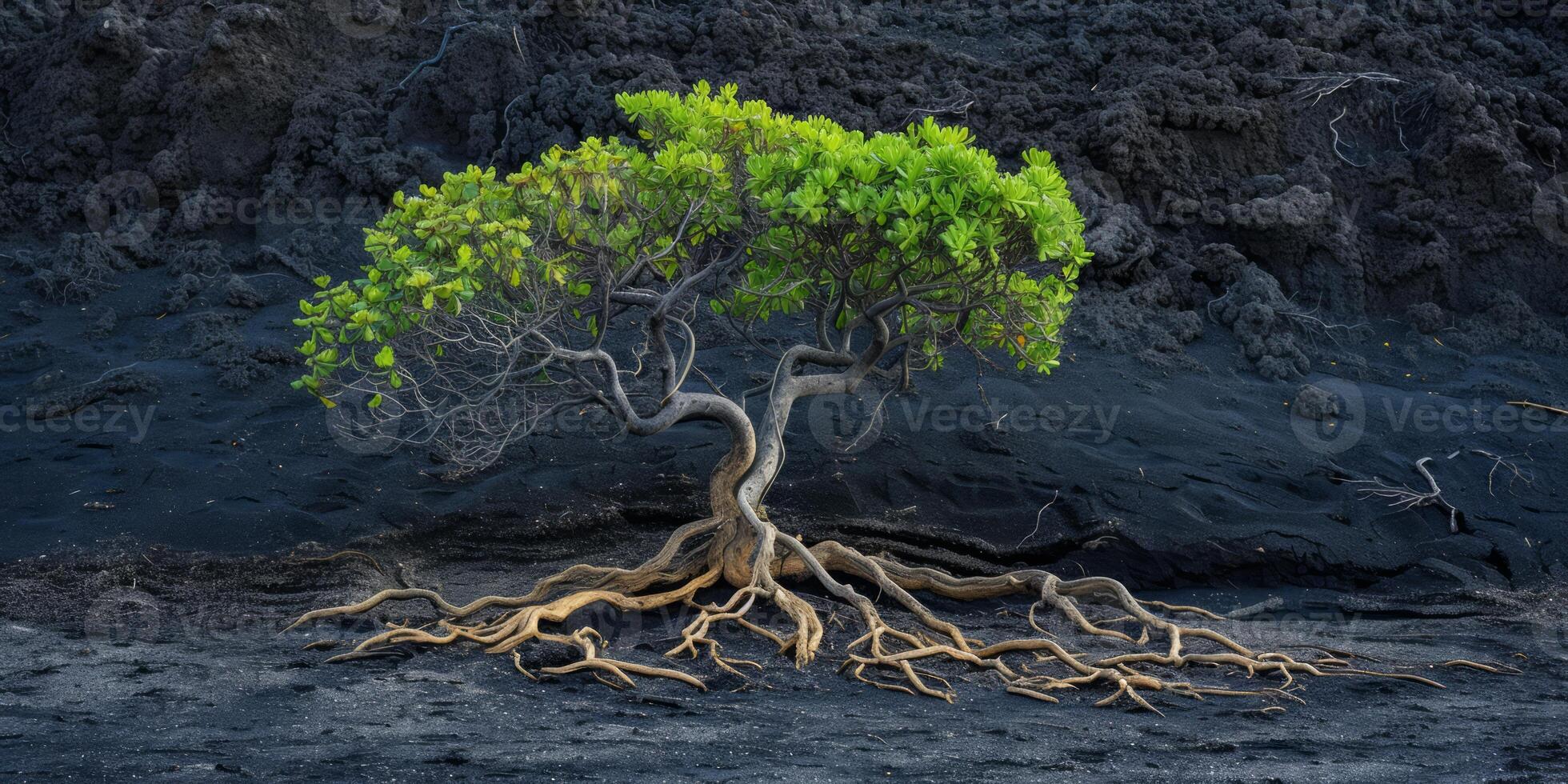 AI generated The resilience of nature in the face of environmental challenges. The regenerative power of ecosystems, emphasizing the importance of protecting and restoring our planet photo