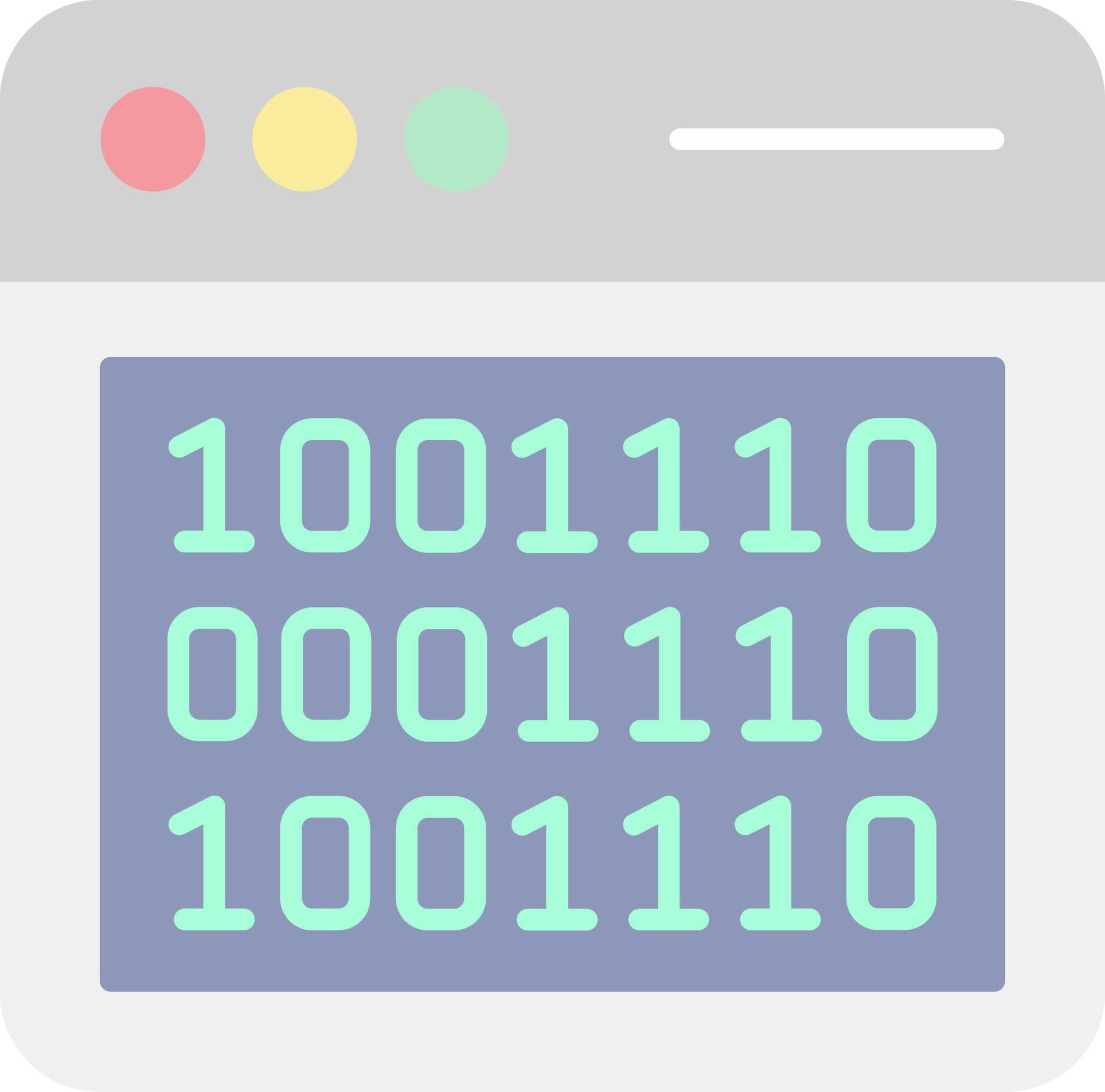 Binary Code Flat Light Icon 38953194 Vector Art at Vecteezy