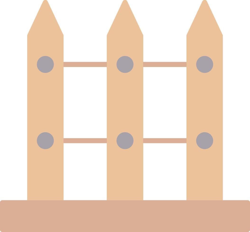 Fence Flat Light Icon vector