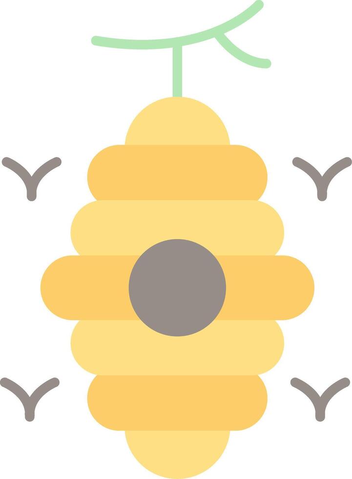 Beehive Flat Light Icon vector