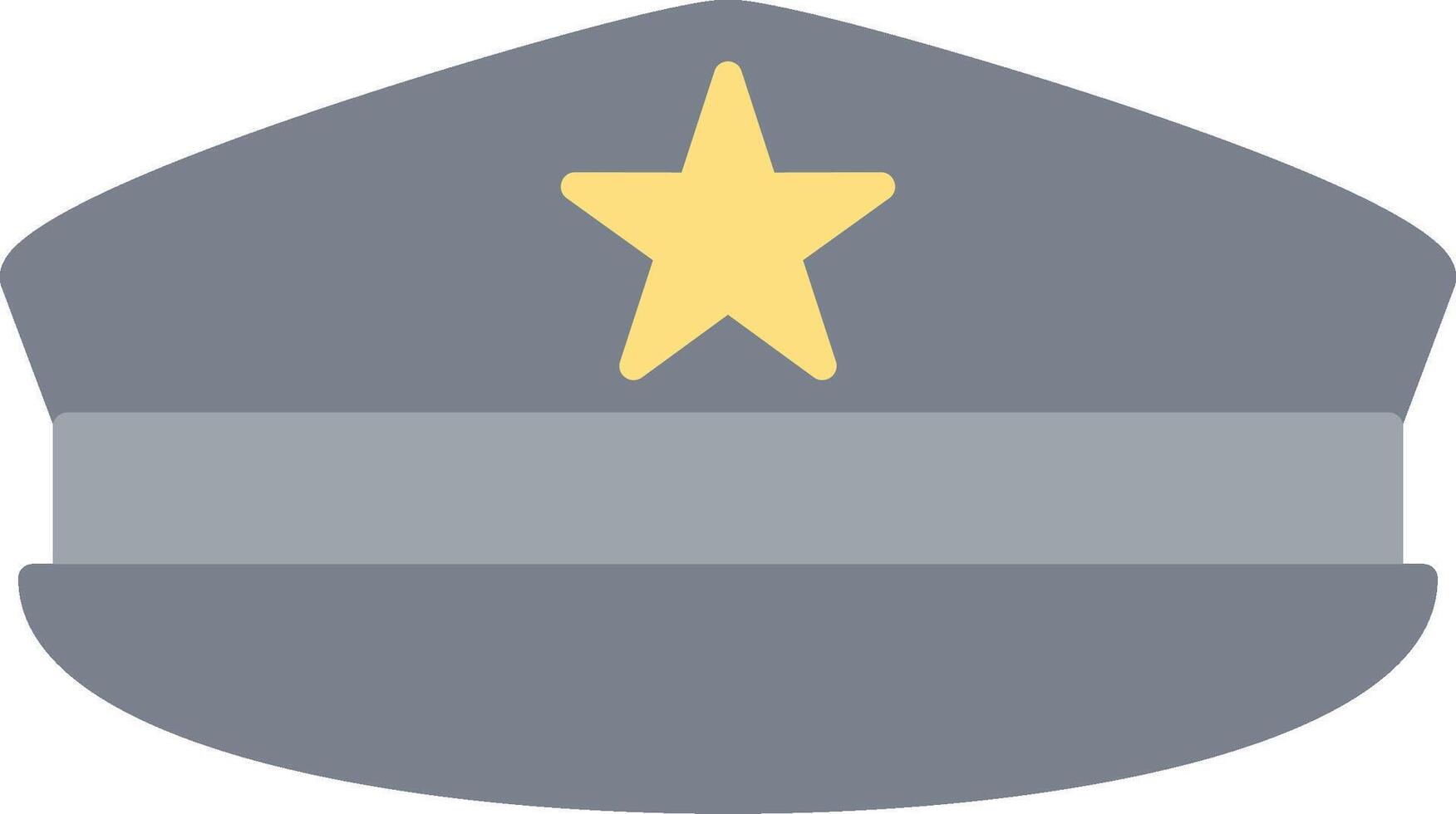 militar sombrero plano ligero icono vector