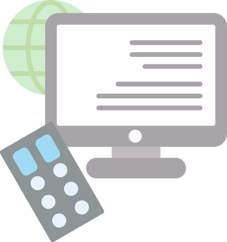 Remote Access Flat Light Icon vector