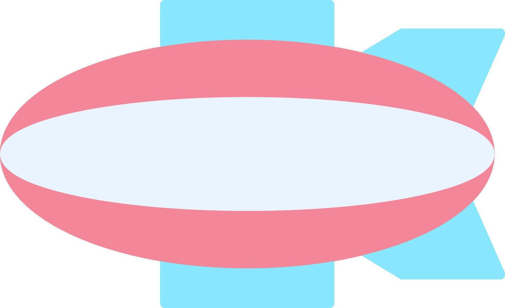 Blimp Flat Light Icon vector