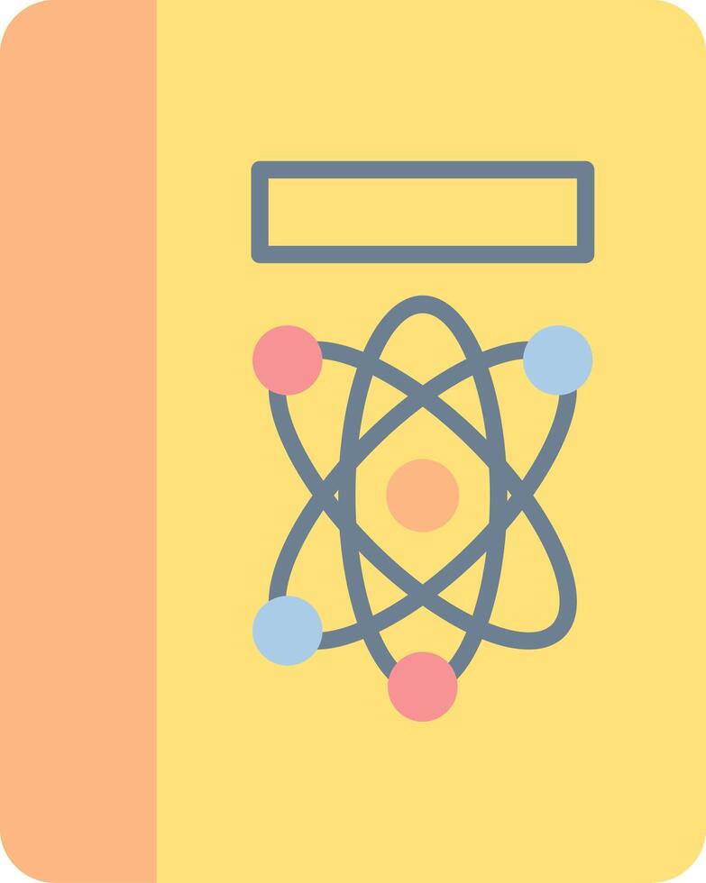 Science Book Flat Light Icon vector