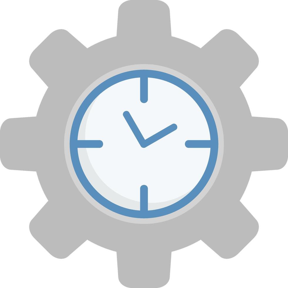 Efficient Time Flat Light Icon vector