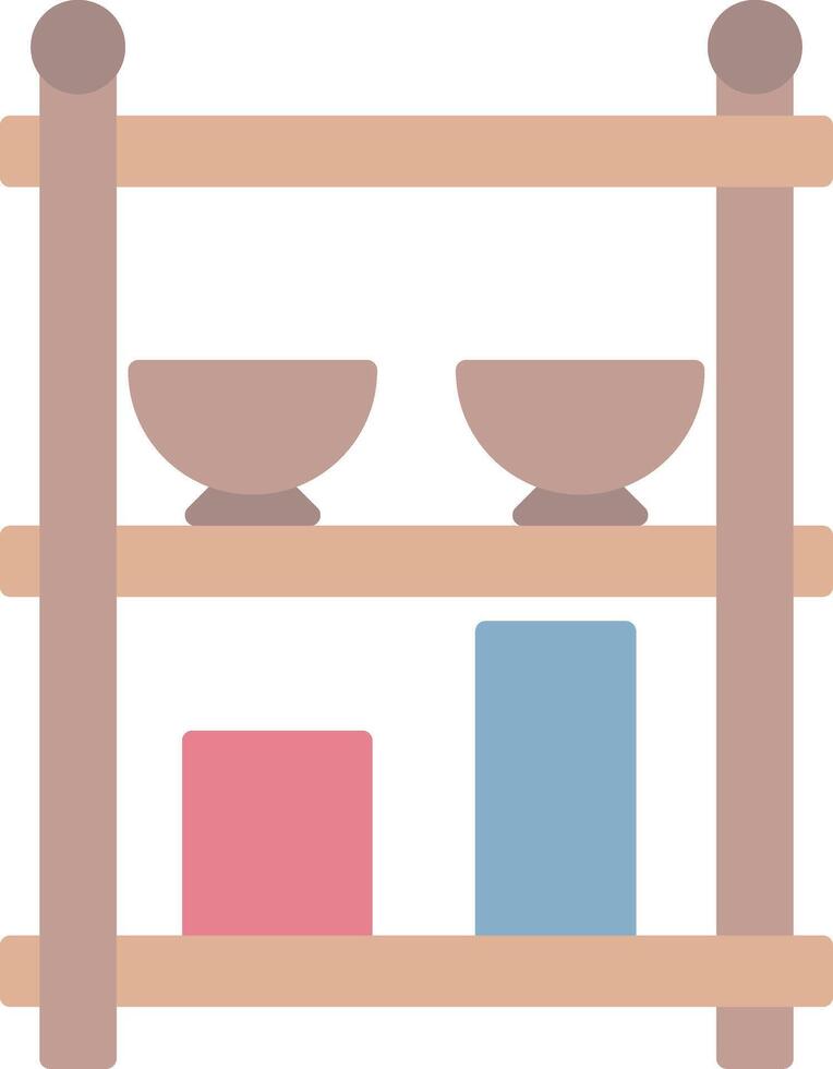 Shelves Flat Light Icon vector