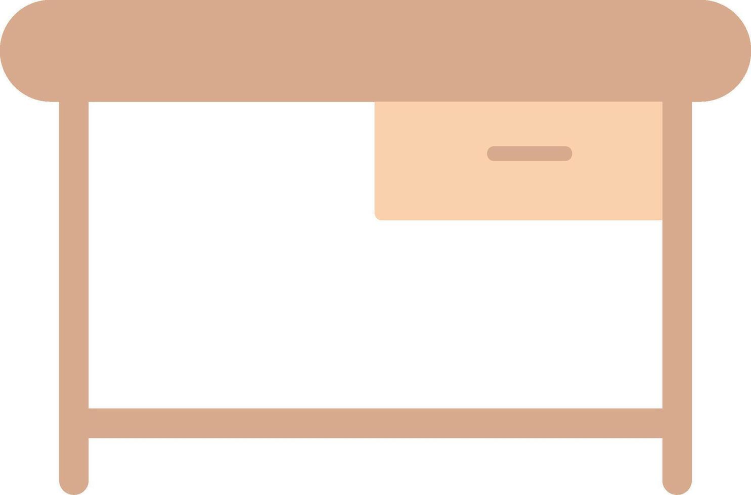 Desk Flat Light Icon vector