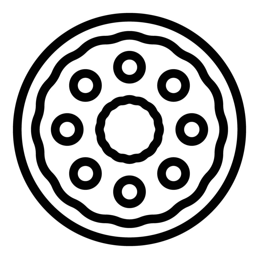 Decorate cook nozzle icon outline vector. Confection tip vector