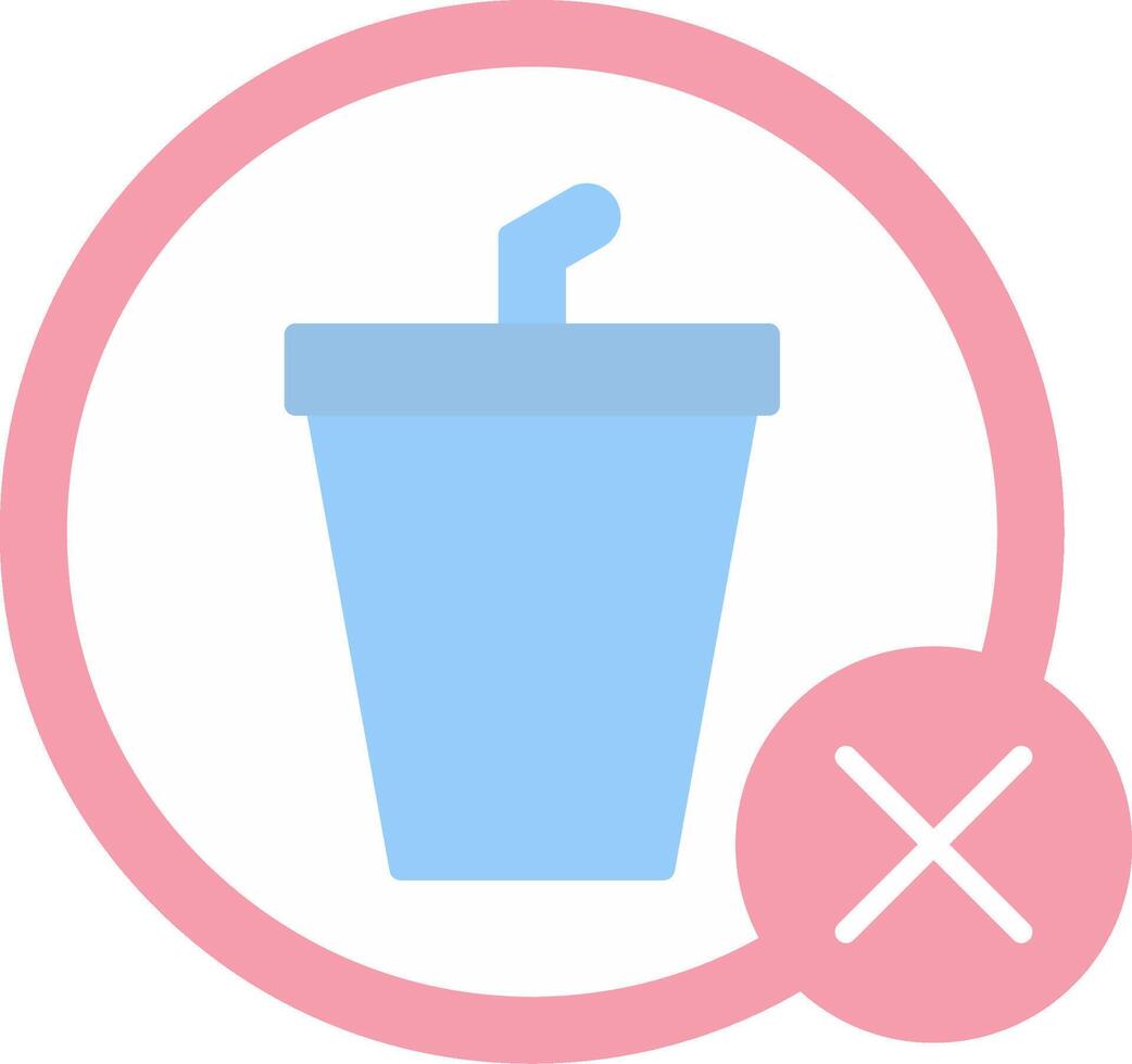 No Drinks Flat Light Icon vector