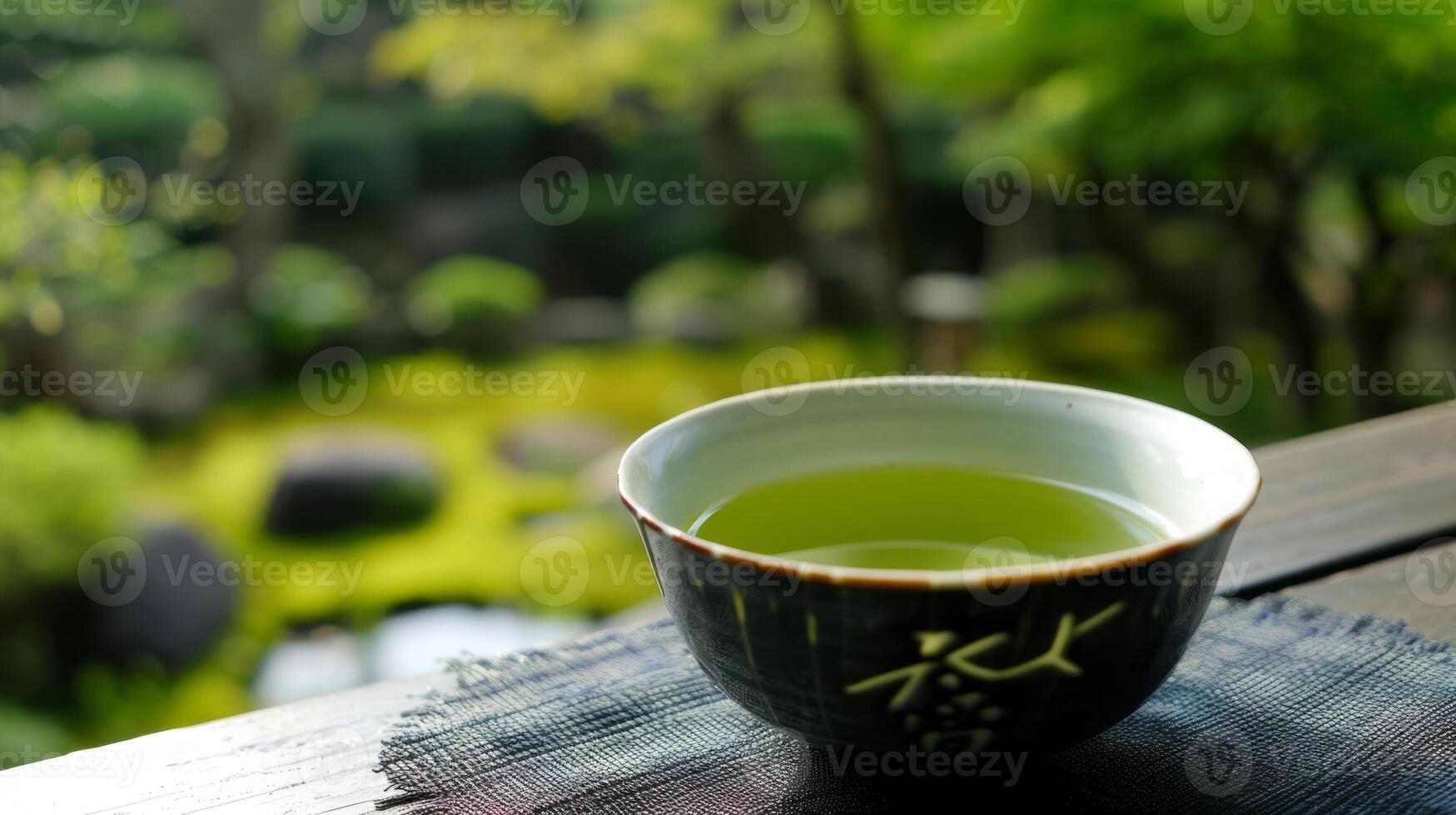 AI generated Green japanese tea photo