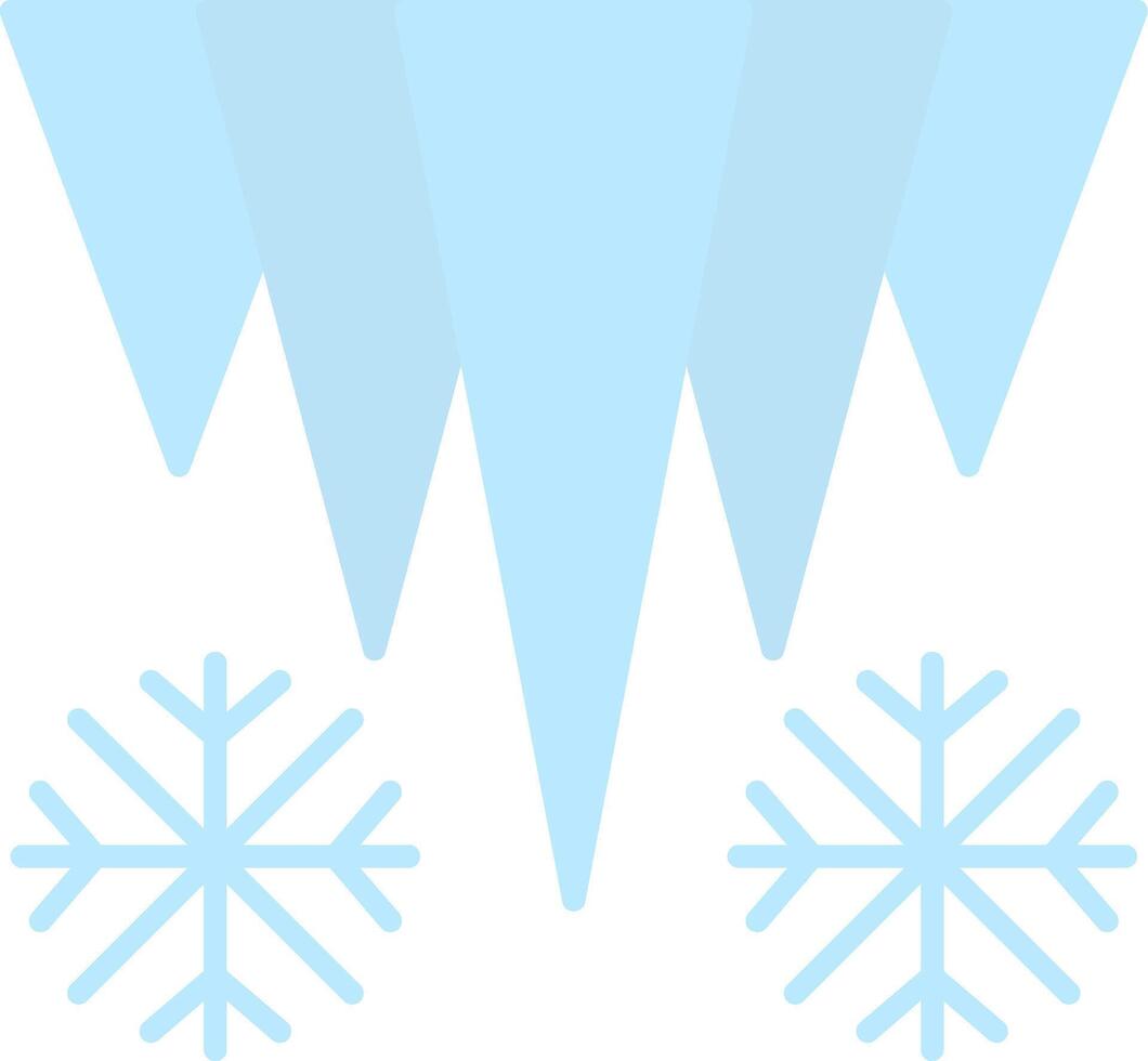 Icicle Flat Light Icon vector