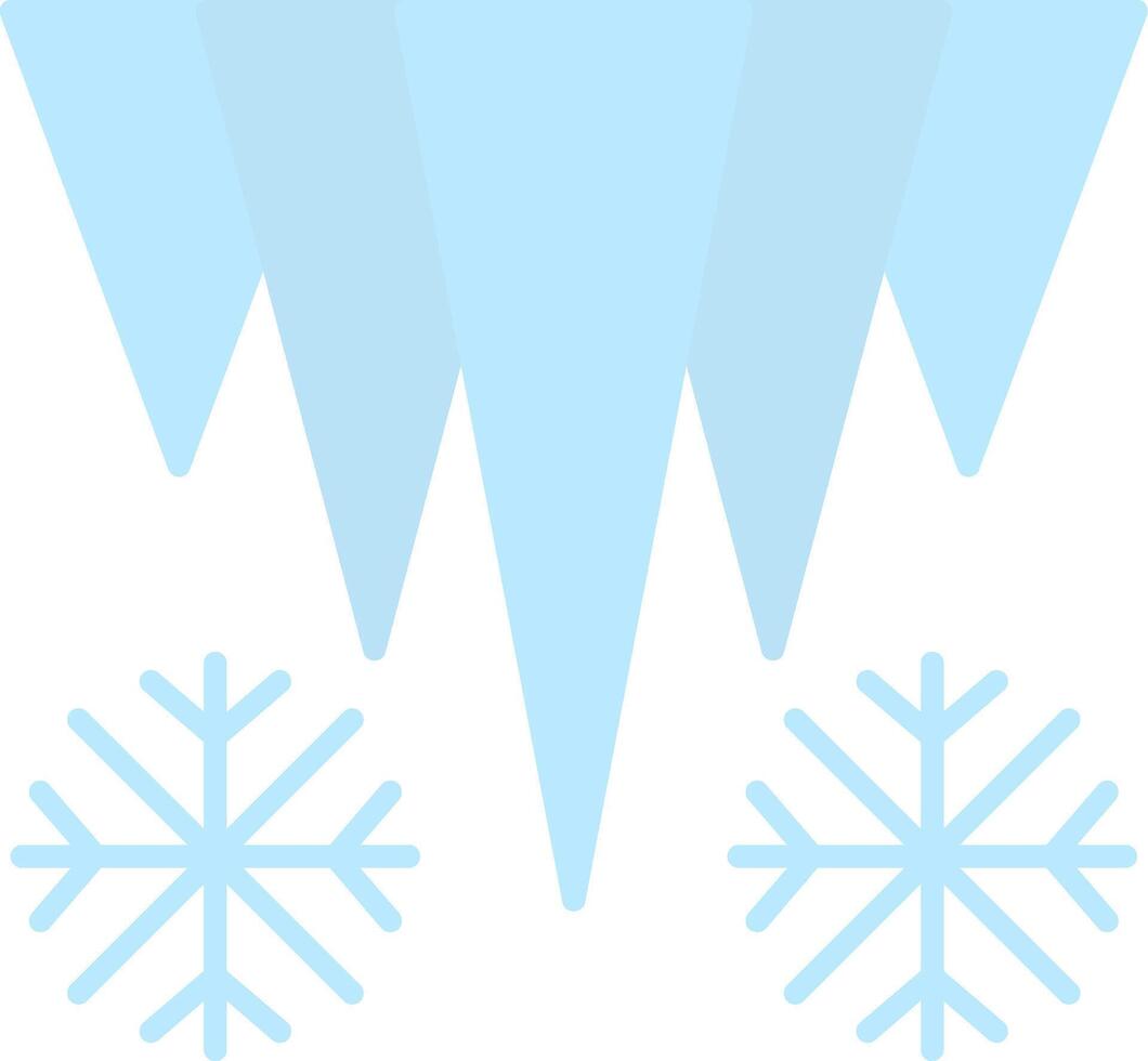 Icicle Flat Light Icon vector