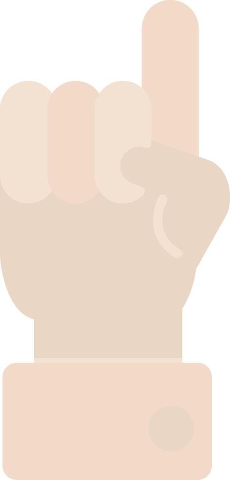 Raised Finger Flat Light Icon vector