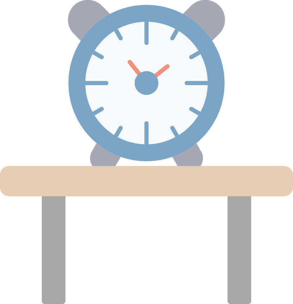 Table Watch Flat Light Icon vector