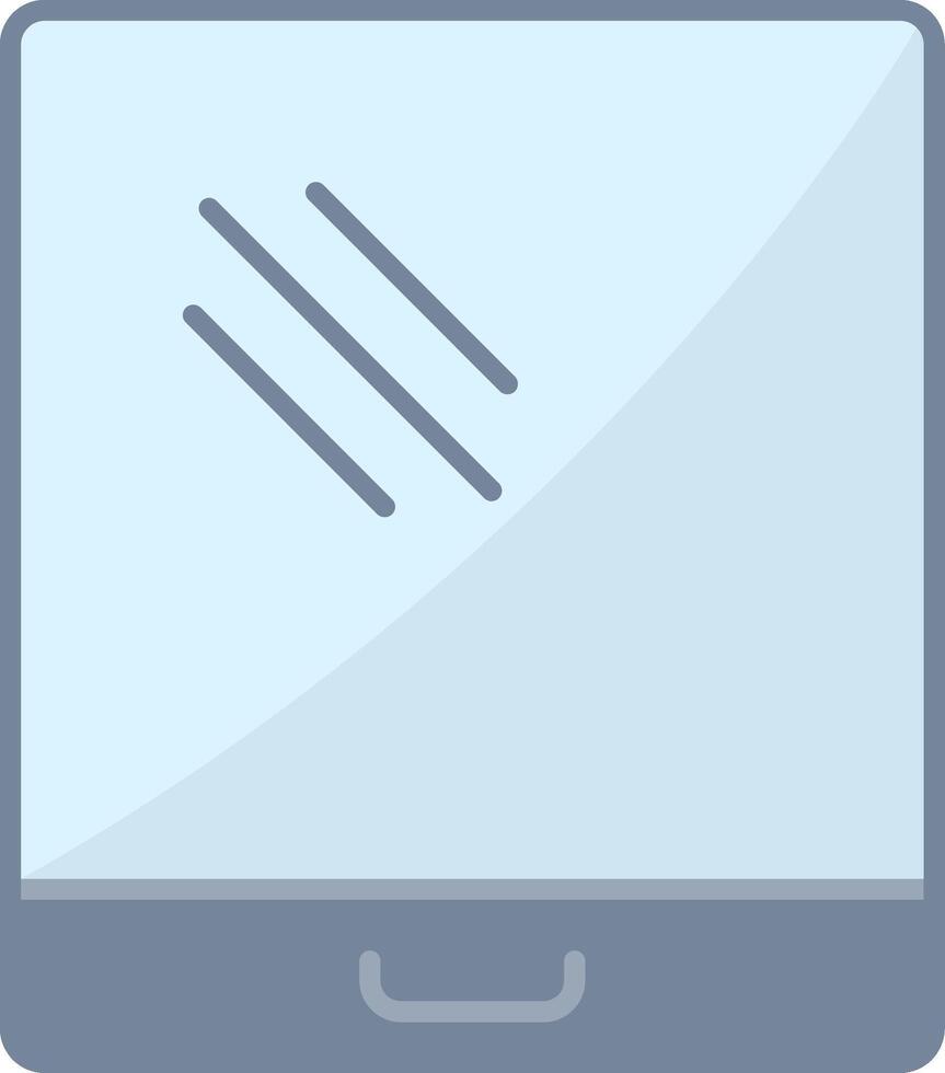 tableta plano ligero icono vector