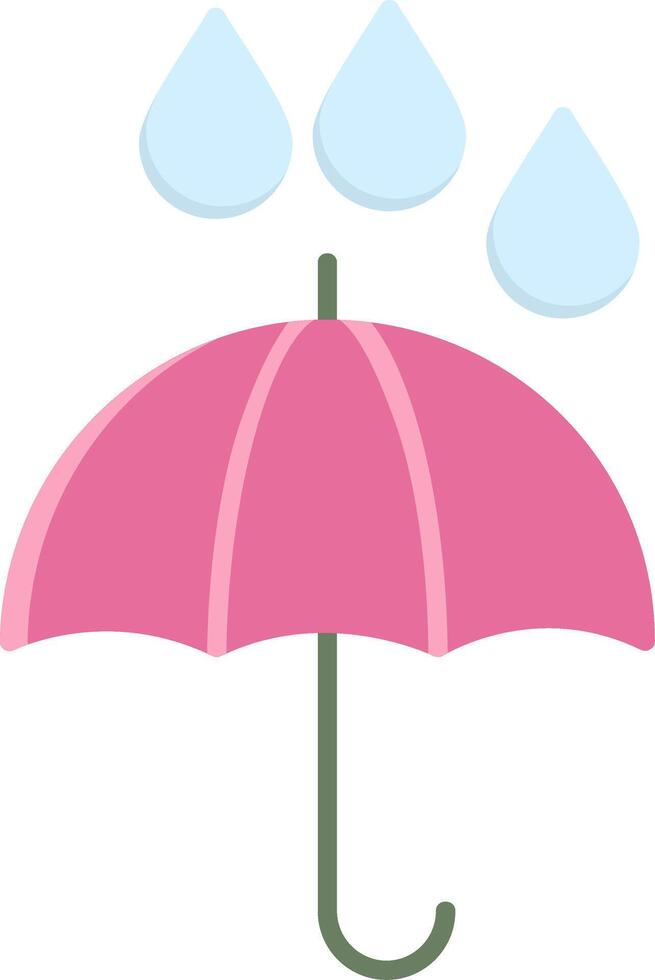 Umbrella Flat Light Icon vector