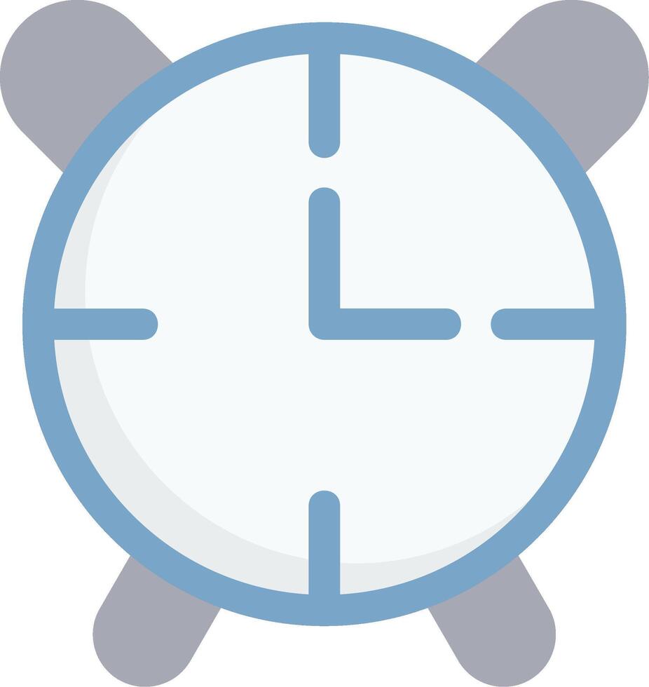 alarma reloj plano ligero icono vector