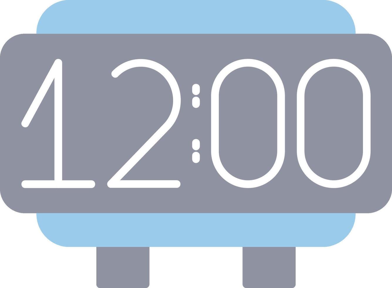 digital reloj plano ligero icono vector