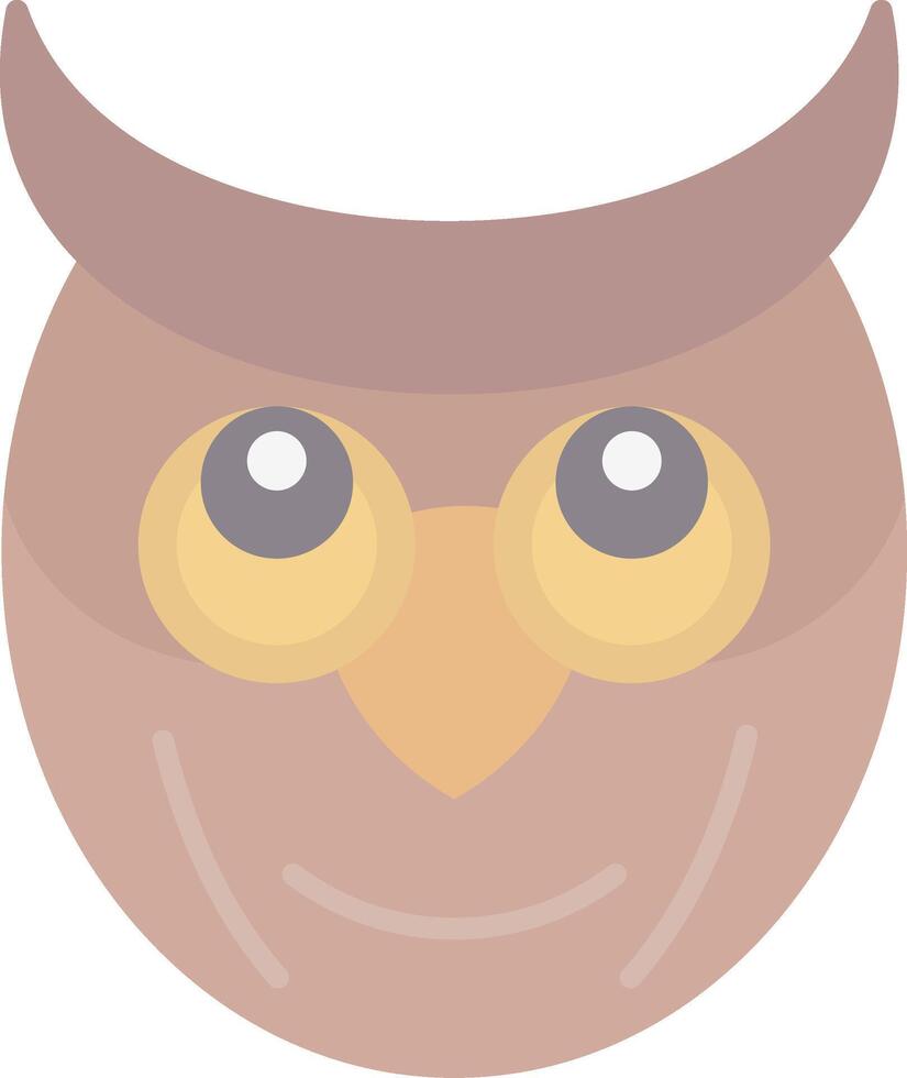 Owl Flat Light Icon vector