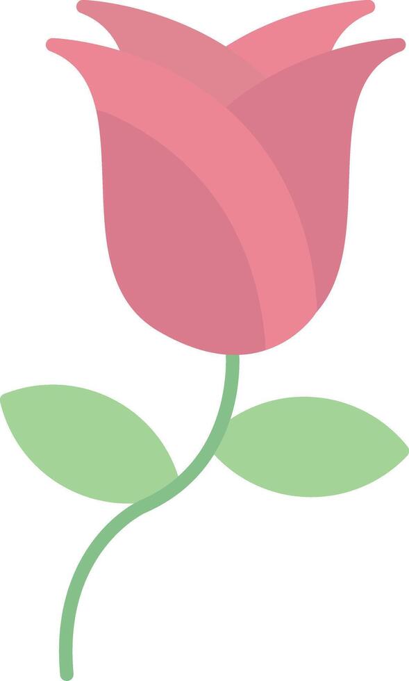 Rose Flat Light Icon vector
