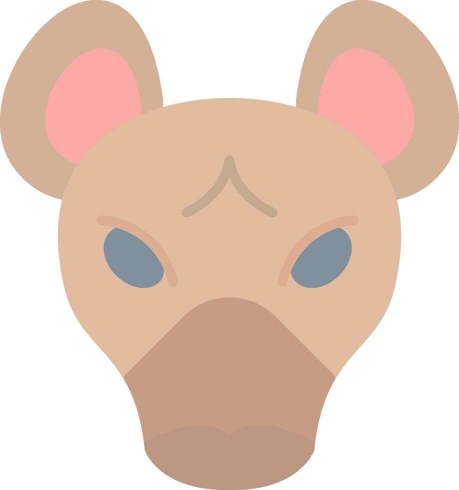 Hyena Flat Light Icon vector