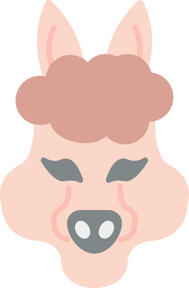 Alpaca Flat Light Icon vector