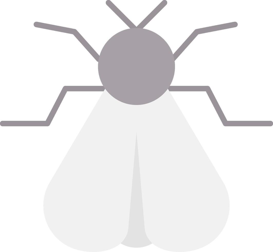 Moth Flat Light Icon vector
