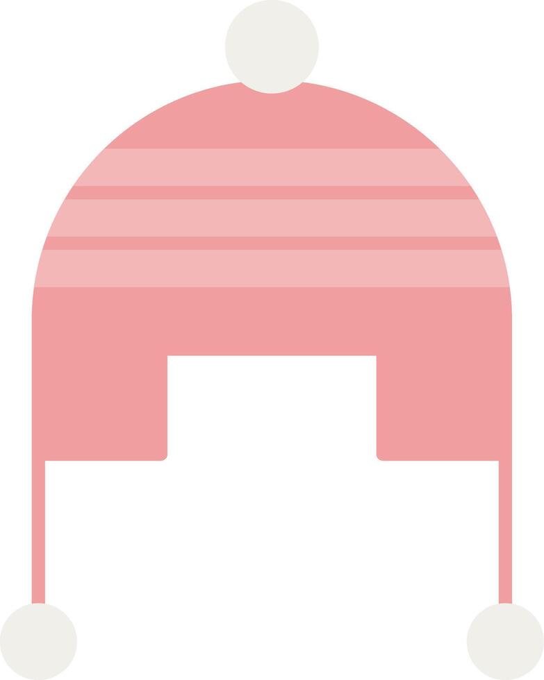 invierno gorra plano ligero icono vector