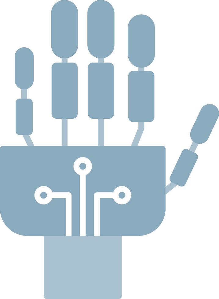 Robotics hand Flat Light Icon vector