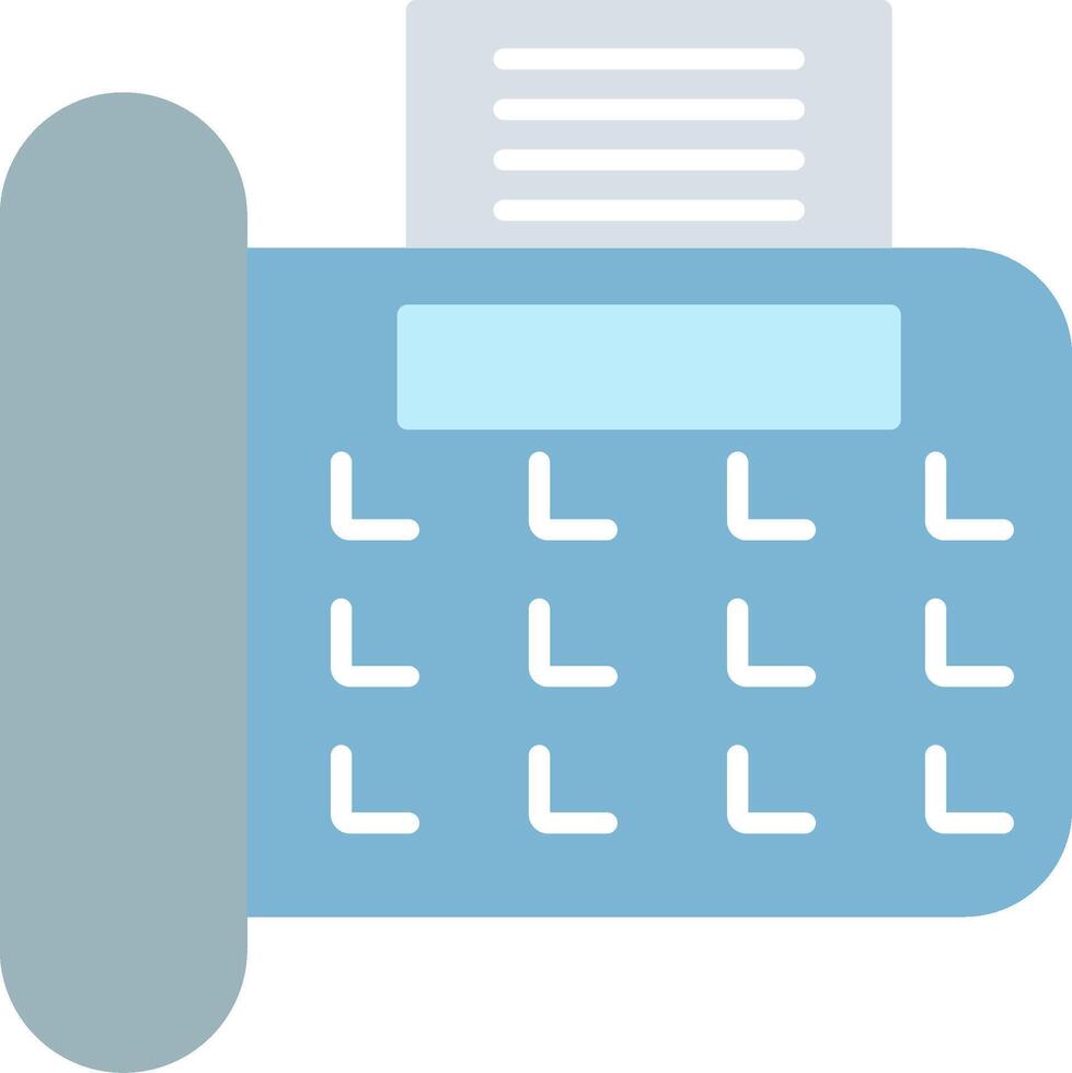 Fax Flat Light Icon vector
