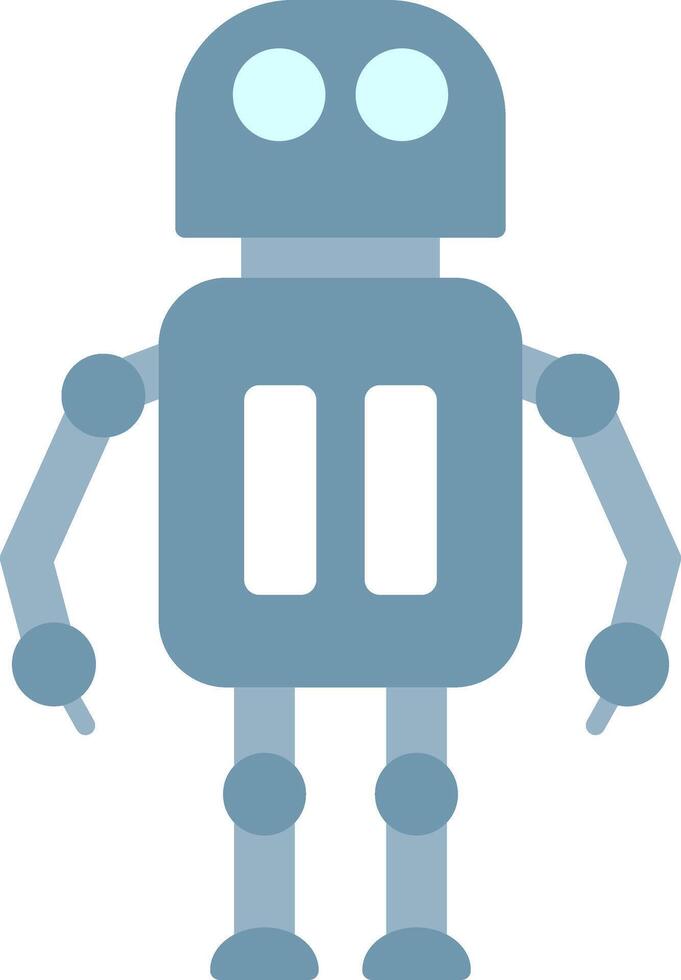 Robot Flat Light Icon vector