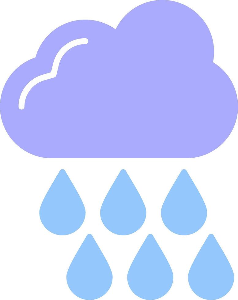 lluvioso plano ligero icono vector