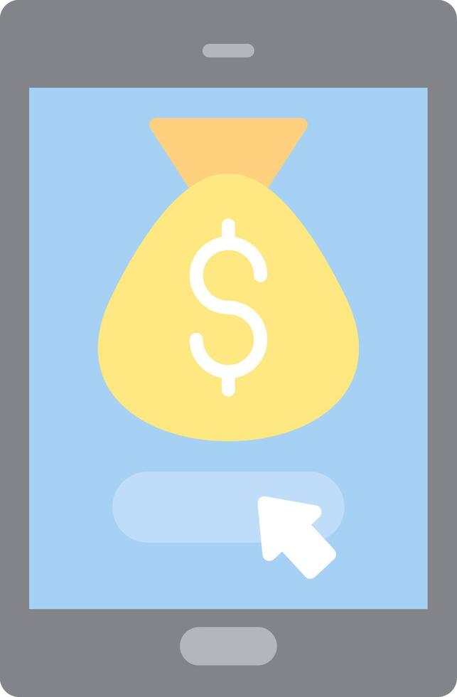 Online Payment Flat Light Icon vector