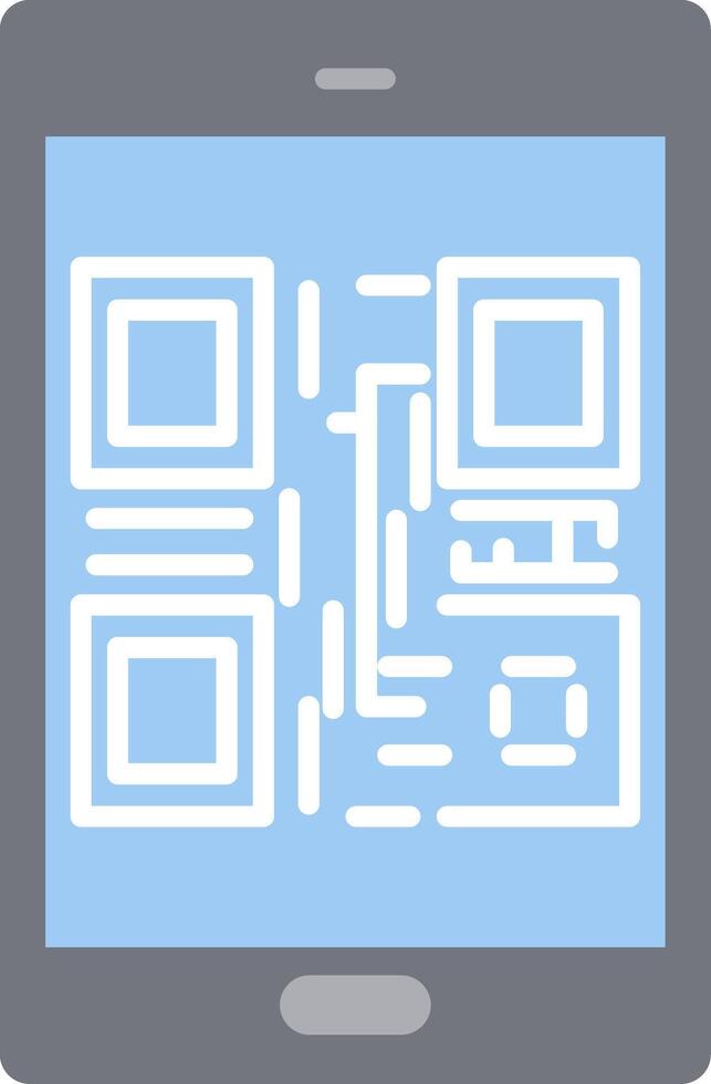 Qr Code Flat Light Icon vector