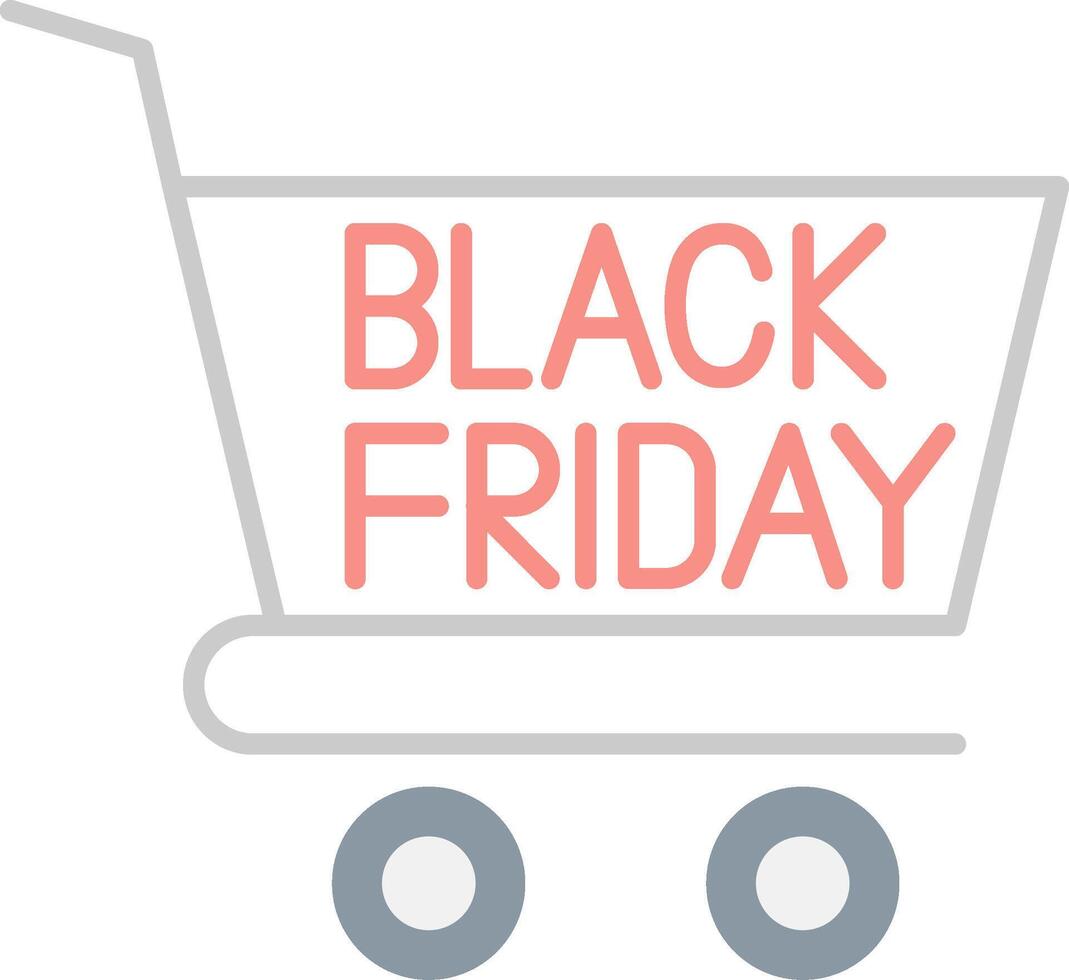 Black Friday Flat Light Icon vector