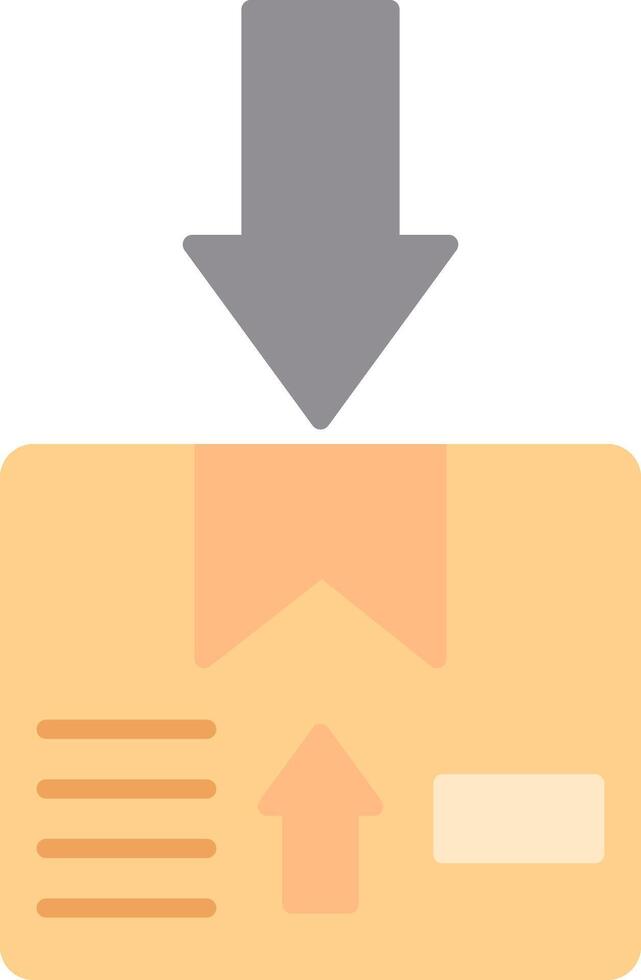 paquete plano ligero icono vector