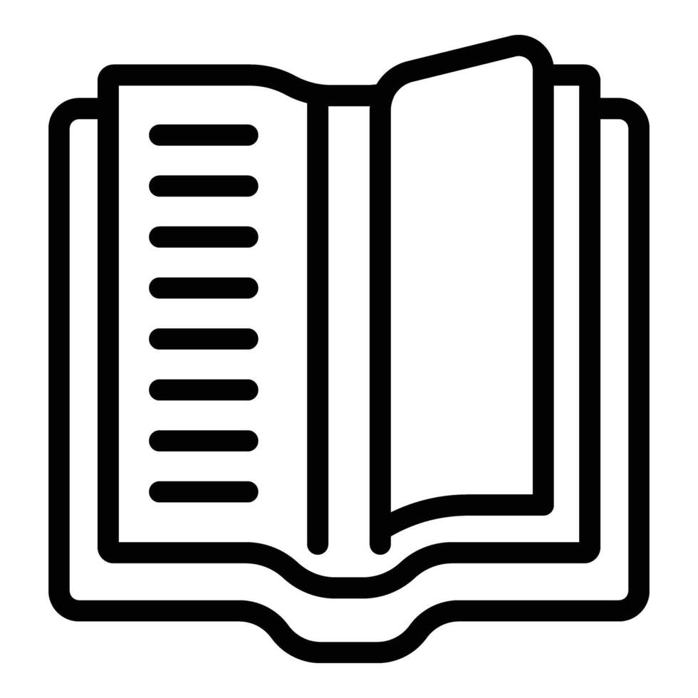 Open book story icon outline vector. New publication vector